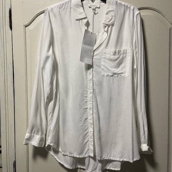 Beach lunch lounge White Blouse Size L - Picture 1 of 3